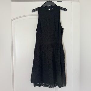 Hollister Black Lace Sleeveless Fit & Flare Dress